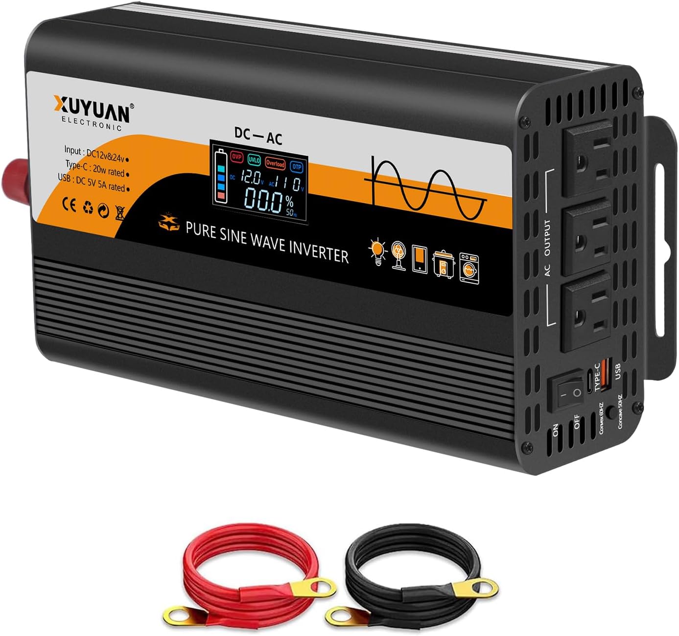 キャンピングカーで活躍 未来舎 正弦波 DC-ACインバーター1500W POWERTITE キャンピングカーで活躍 未来舎 正弦波 DC-ACインバーター1500W POWERTITE